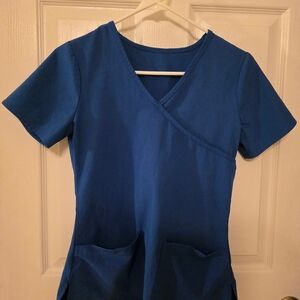 Royal Blue Scrub Women's Top